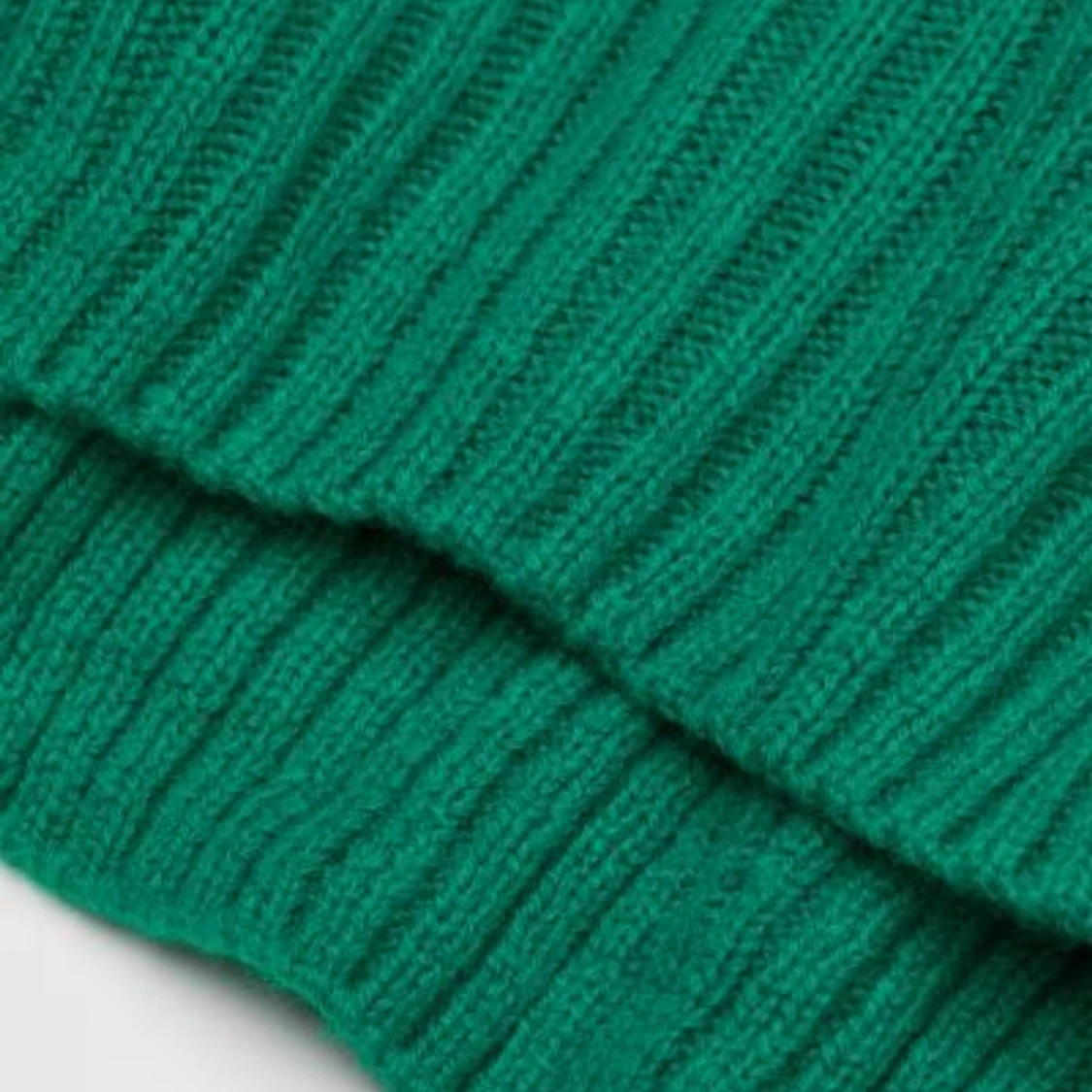 Grön ribbad stickad tröja - 90