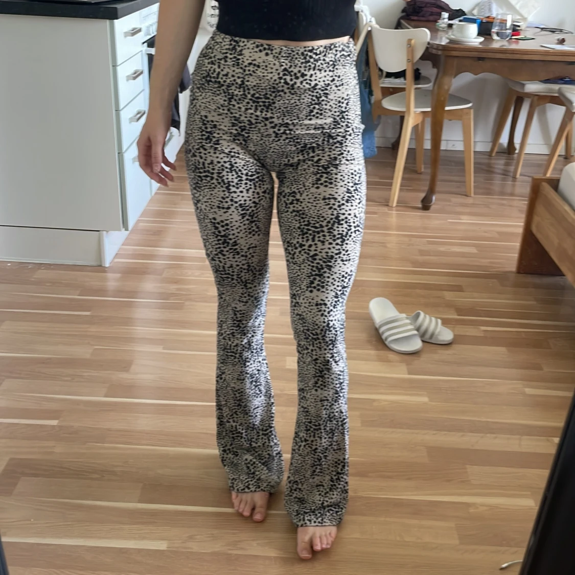 Flared Cheeta print pants