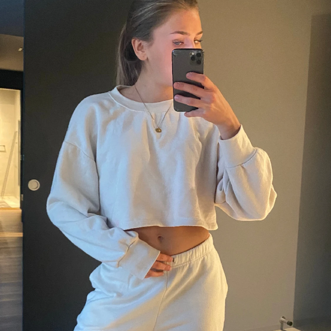 Kroppad sweatshirt - 90