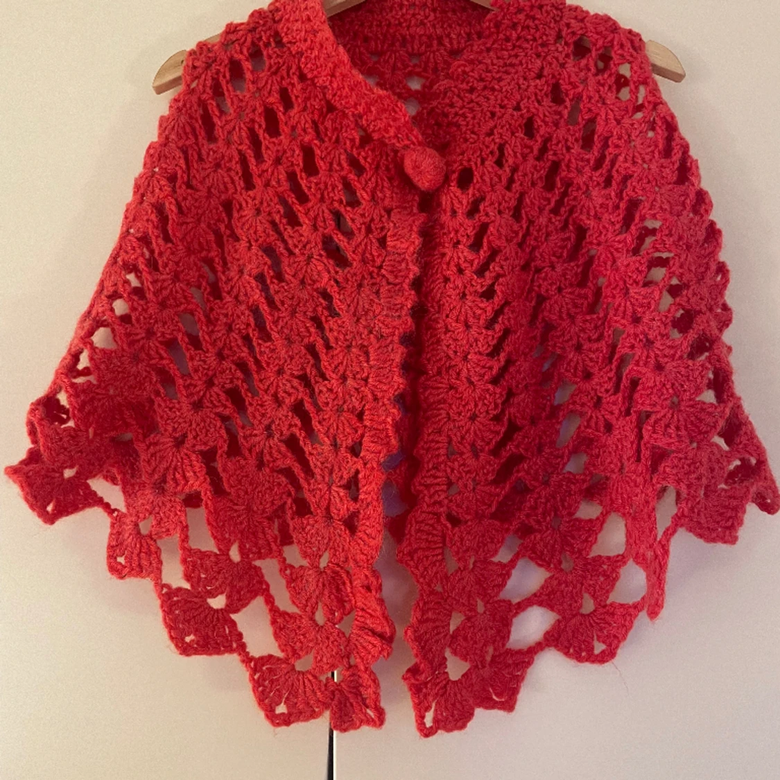 Vintage stickad poncho 1960-tal.