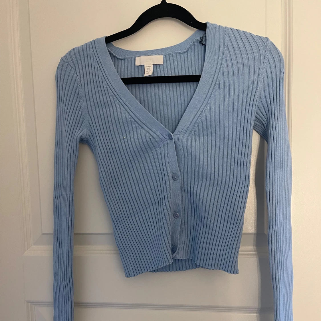 Blå långärmadtopp - 90