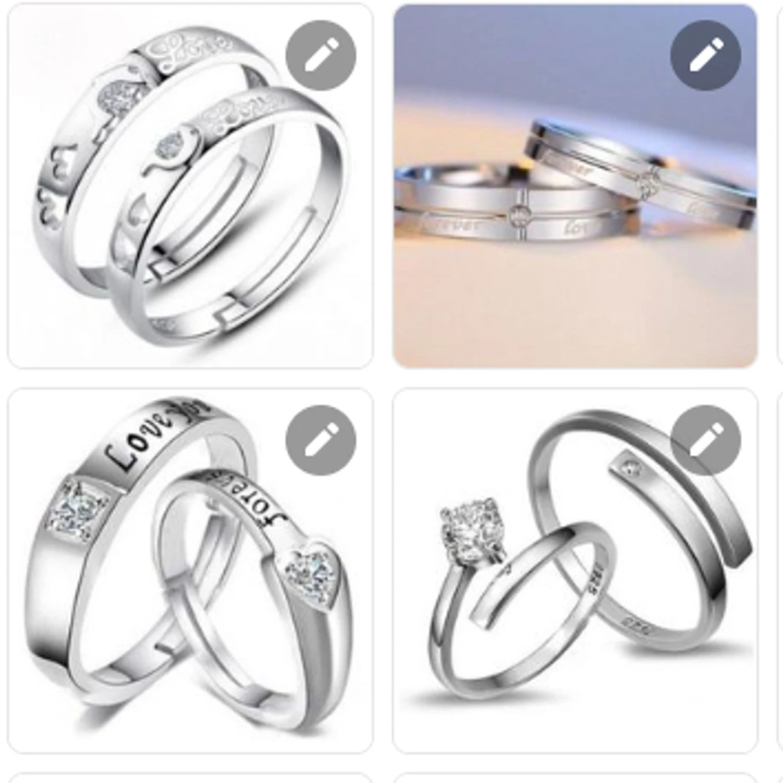 925 silverpläterad ringer  - 91