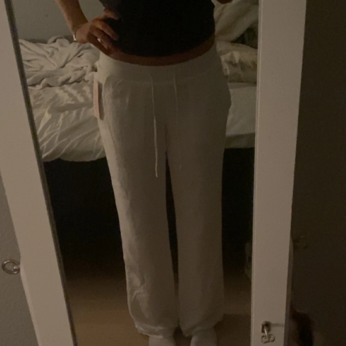 Low waist linne byxor  - 90