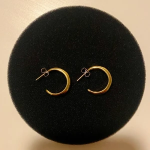 Guldiga örhängen från Edblad! - Säljer dessa guldiga hoops från Edblad, då jag inte använder guld smycken längre😇 Super fint skick!