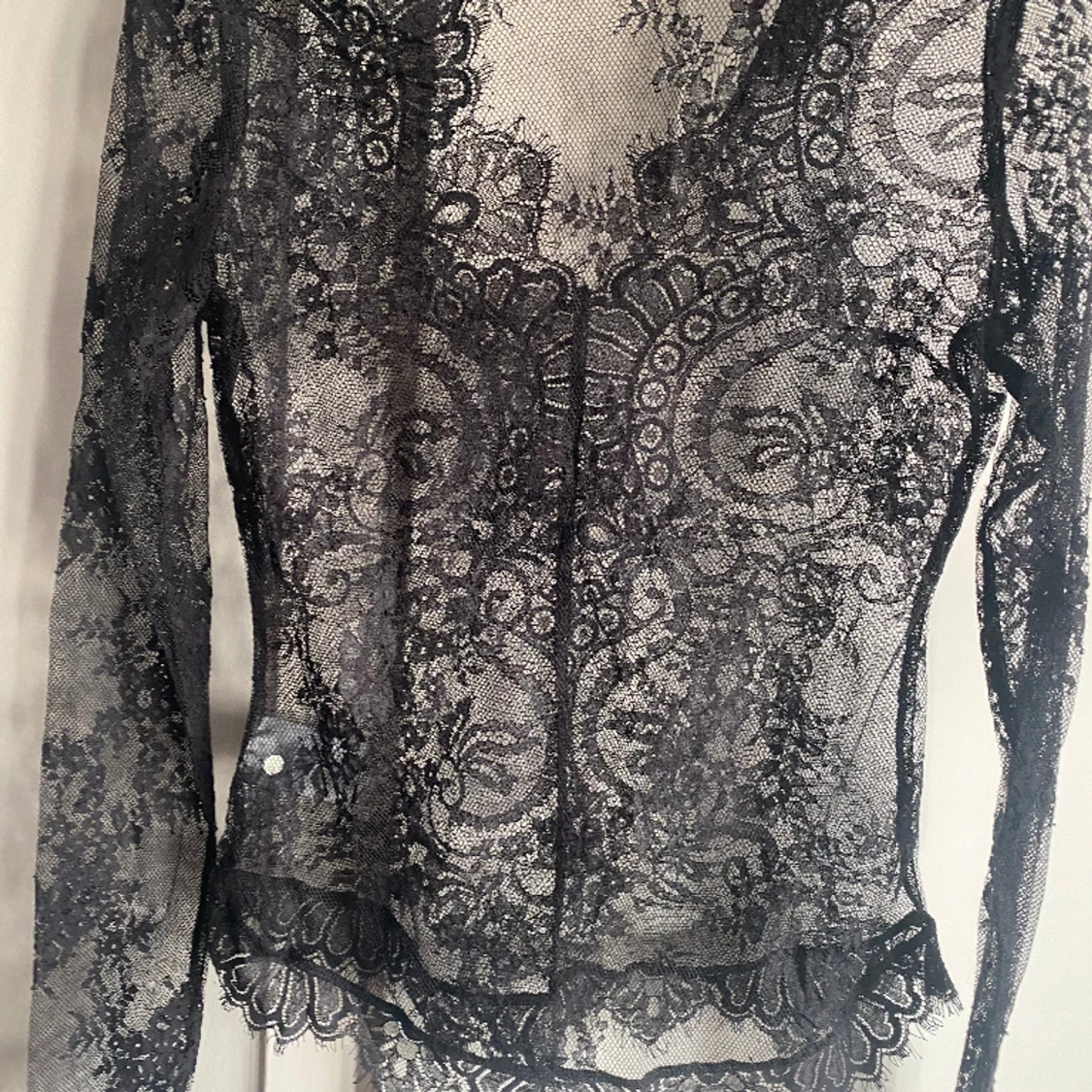 Svart spetstopp strlk 36 - 90