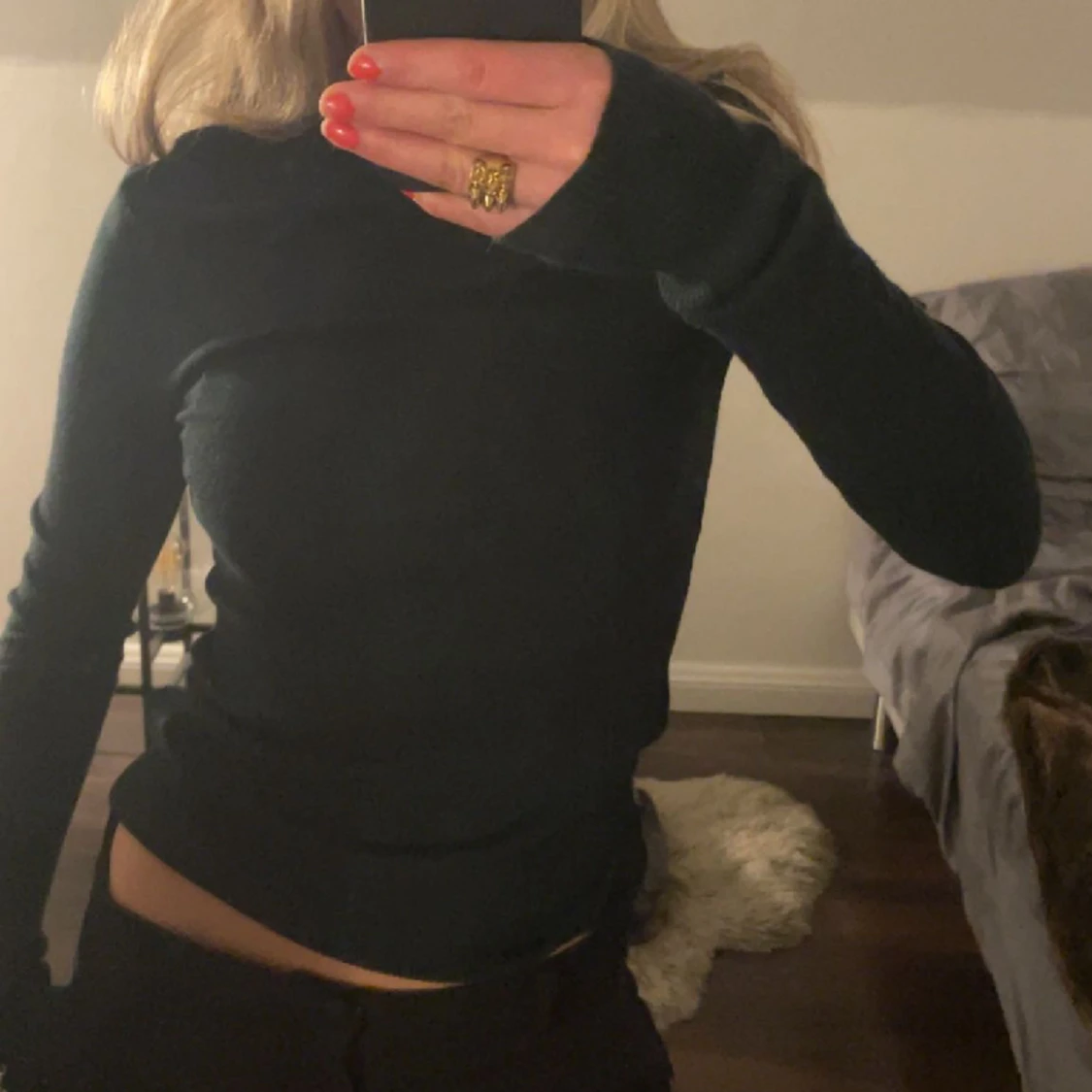 Mörkgrön tight tröja  - 90
