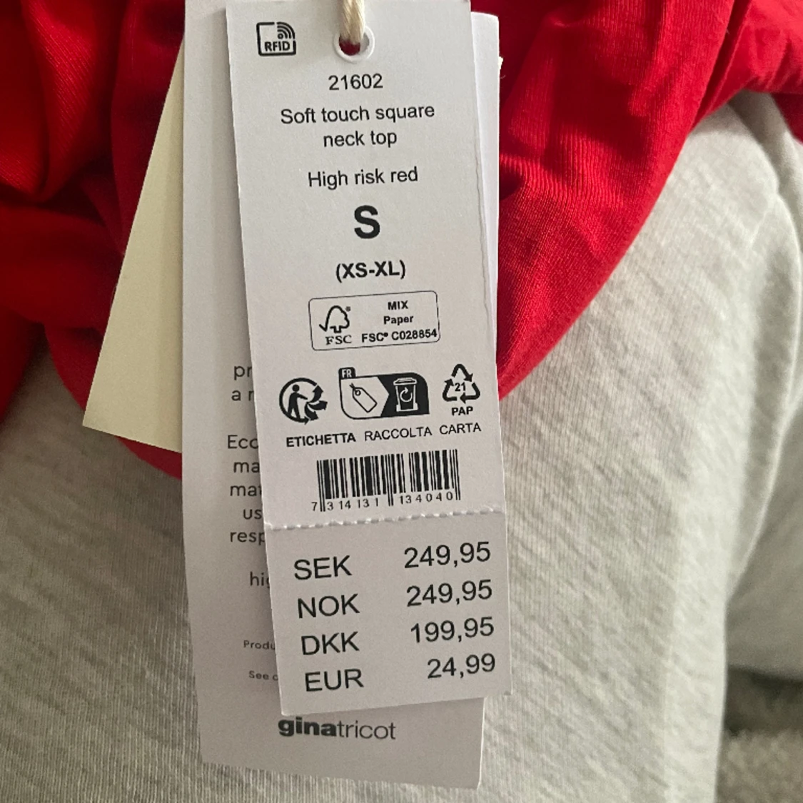 Soft touch square neck top - 91