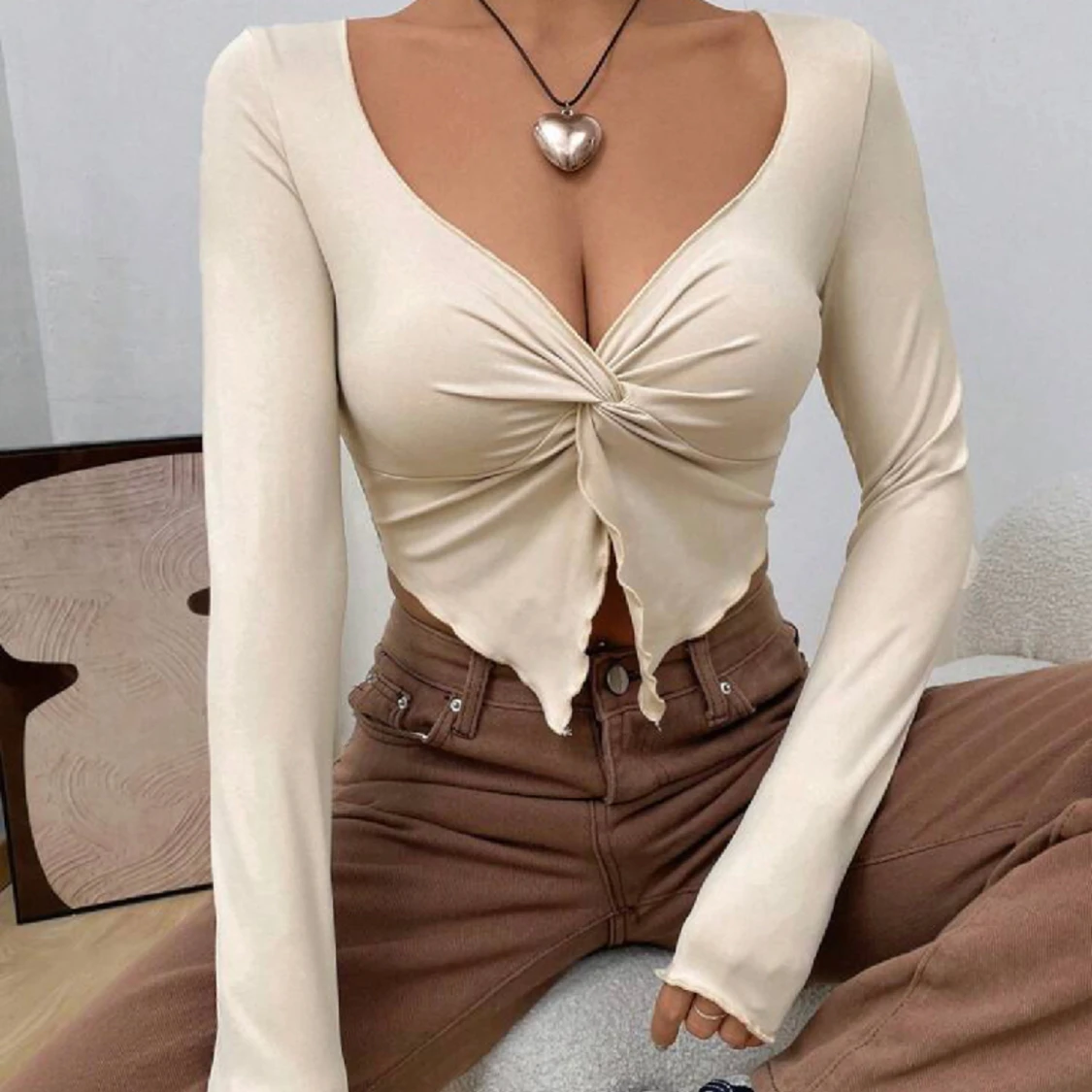 Longsleeve Butterfly croptop - 90