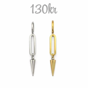 Mixade örhängen i guld och silver - Par