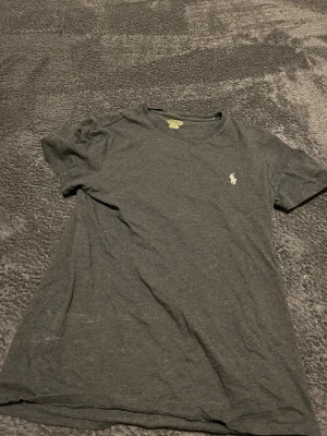 Mörkgrå t-shirt från Ralph Lauren - Mörkgrå slim fit t-shirt från Ralph Lauren, perfekt för dig som gillar minimala och stilrena plagg. Tröjan är inte använd mycket alls och i väldigt bra skick. Bara att höra av er vid frågor!