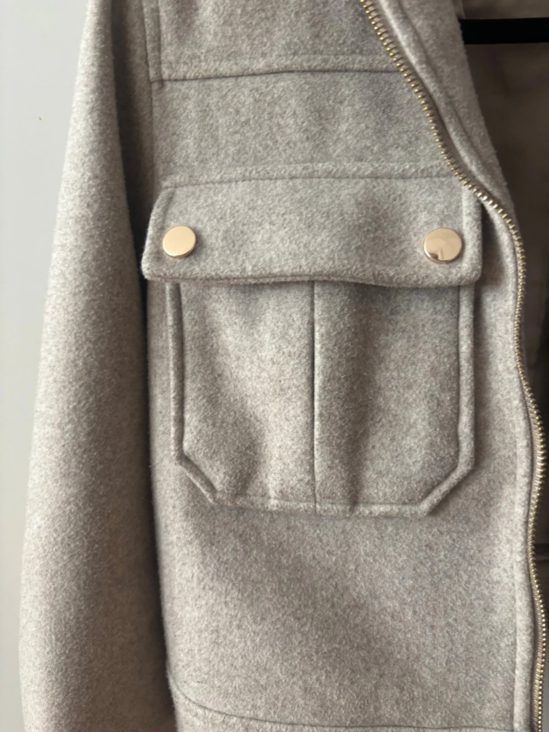 Beige ullkappa från Zara - 4