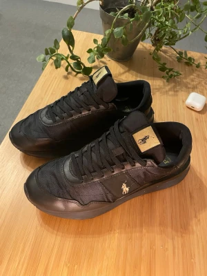 Svarta Ralph Lauren sneakers  - Säljer ett par riktigt schyssta Ralf Lauren skor i väldigt bra skick! ✨| skorna är storleken 42 (passar mindre eller mer) | skriv vid frågor! 🙌✨