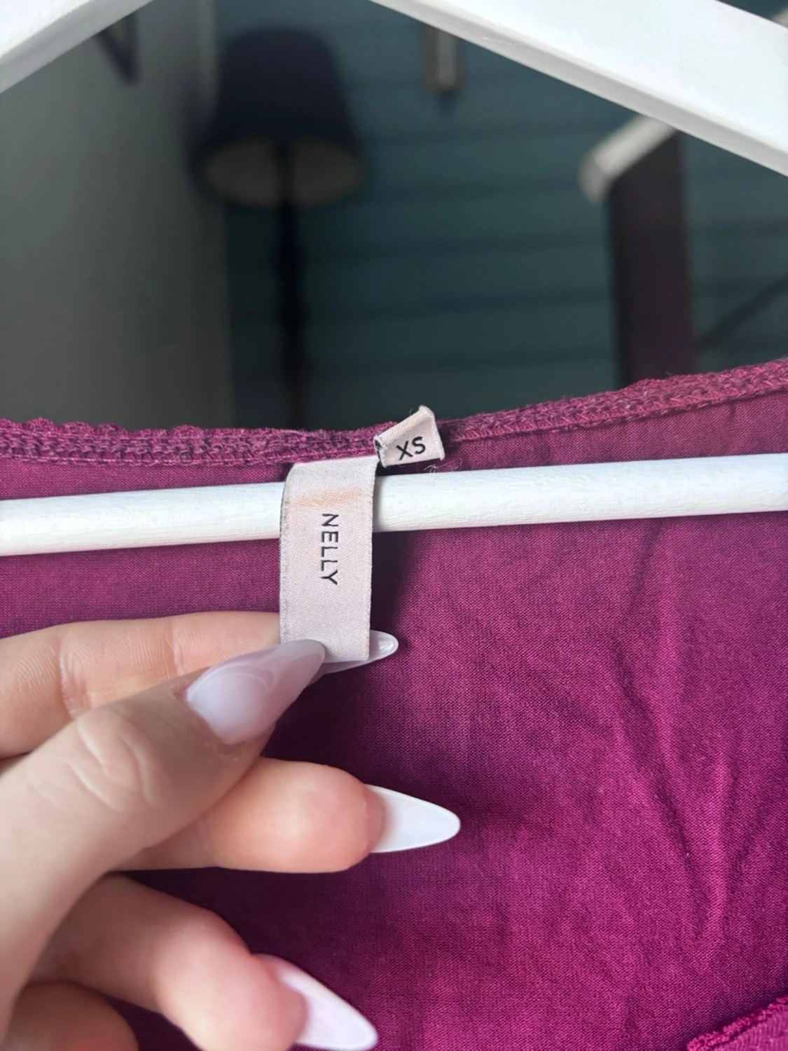 Vinröd långärmad topp från Nelly - 1