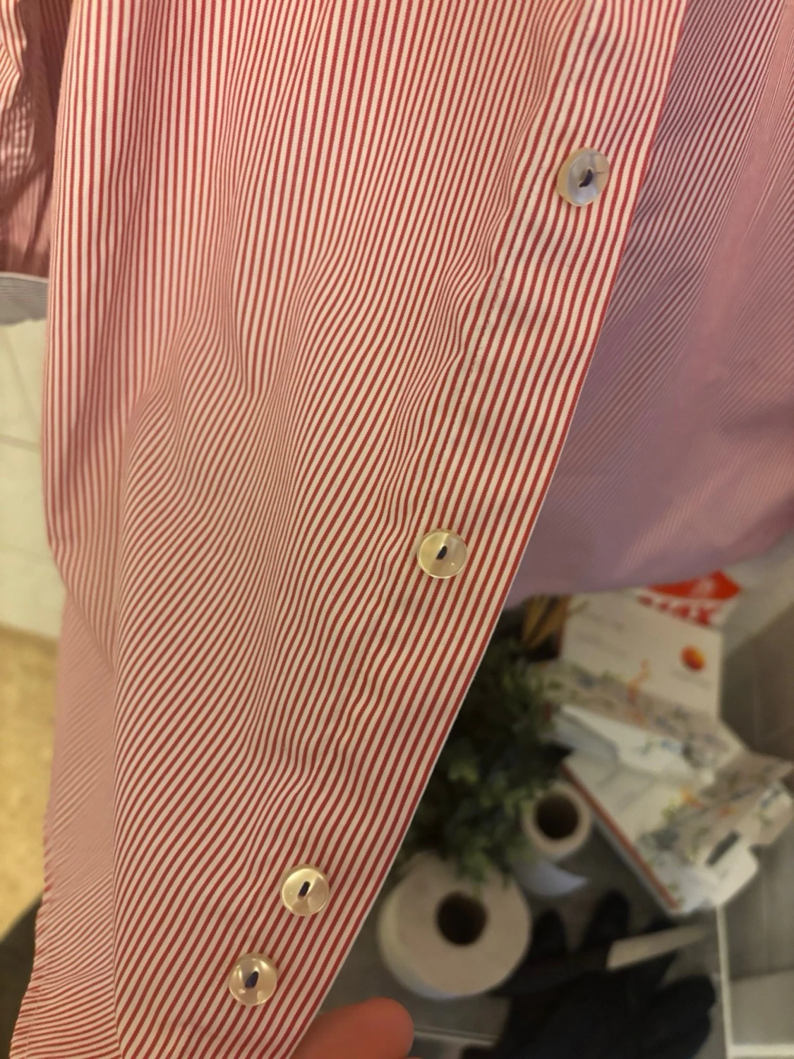 Rödvit randig skjorta från Eton - 4