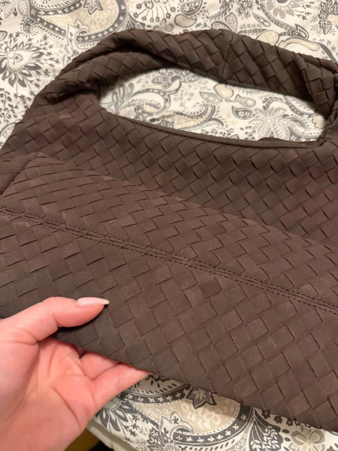 Brun flätad väska från Pitaya - 6