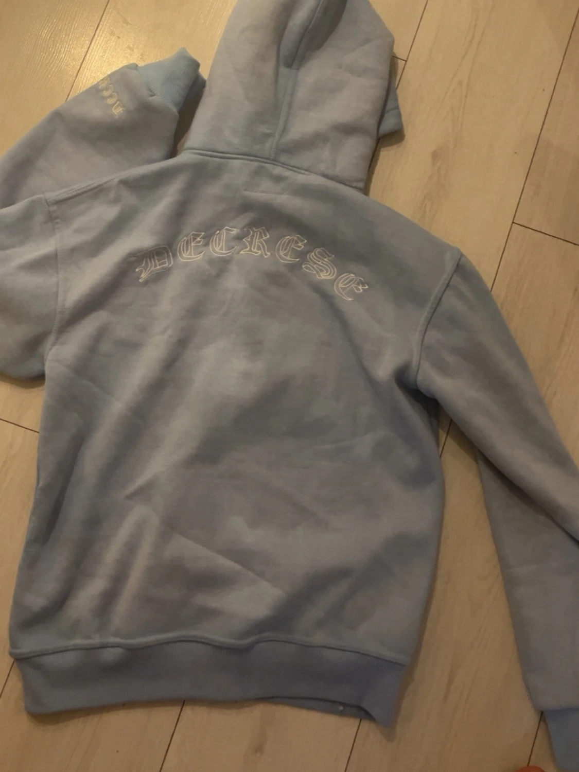 Ljusblå Decrease zip hoodie - 1