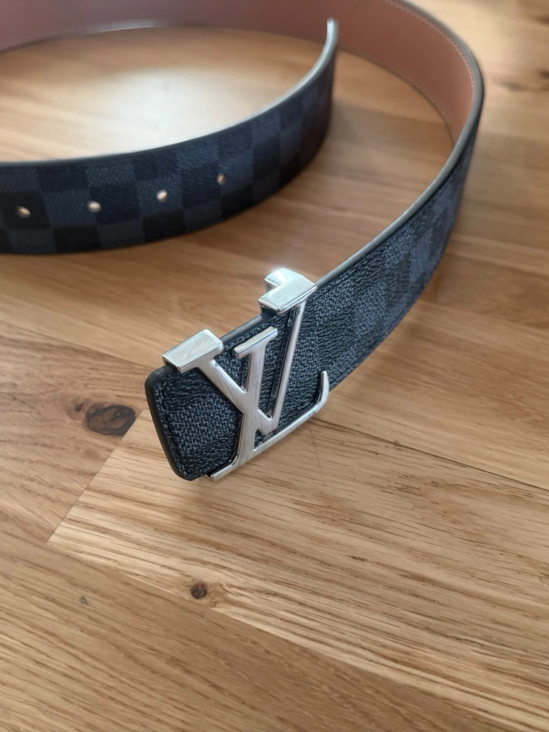 Louis Vuitton svart rutigt bälte - 2