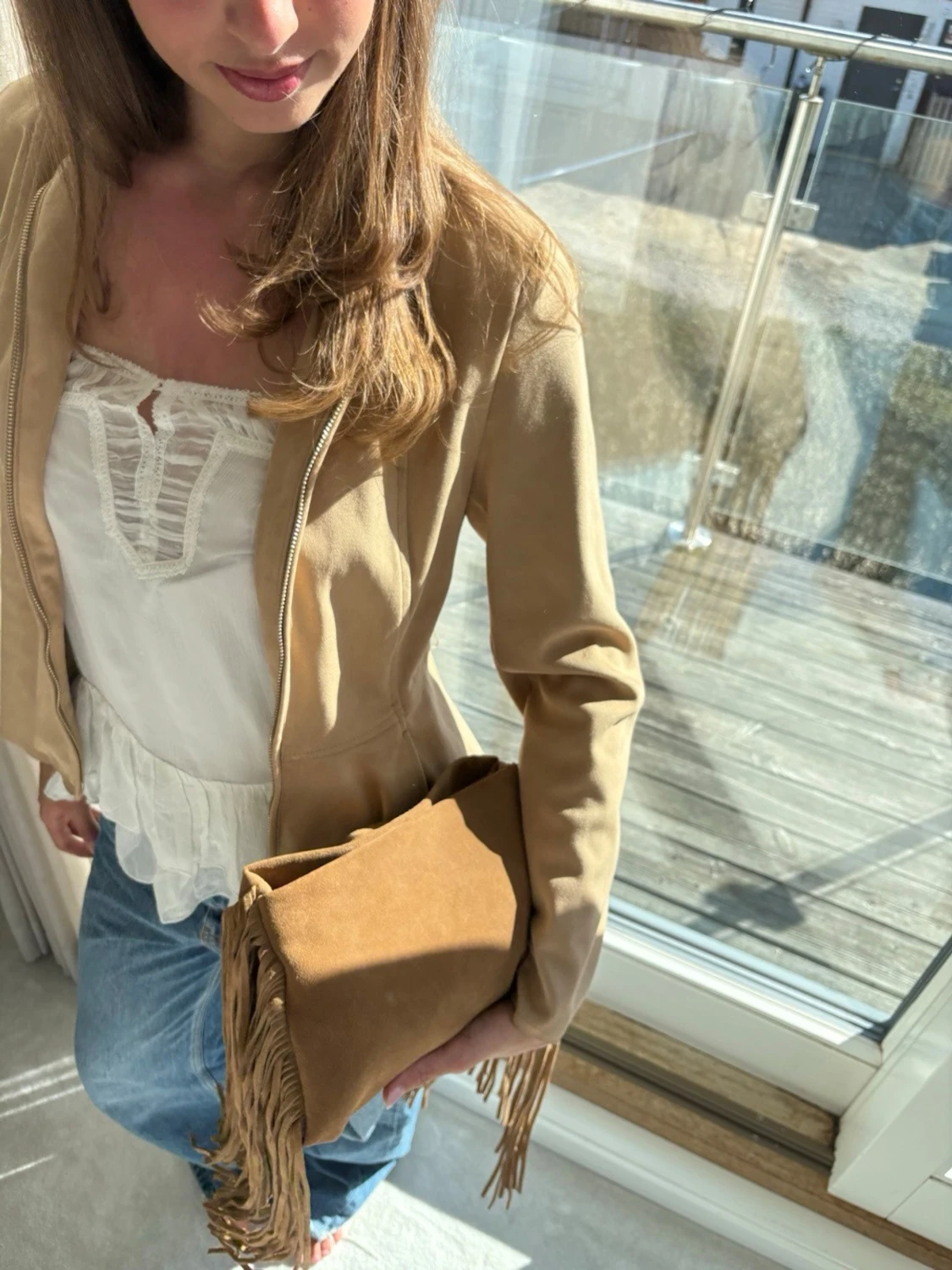 Beige vårjacka  - 1