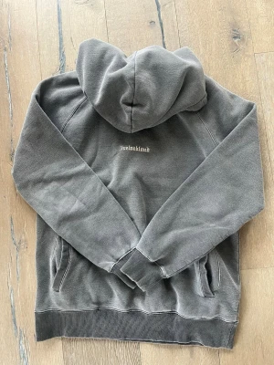 Grå hoodie från Live Look Loud - Säljer en grå hoodie från Live Look Loud med tryck på både fram- och baksidan. Hoodien är nopprig, därav priset🌸