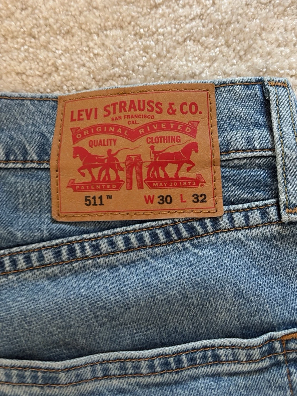 Ljusblå raka jeans från Levi's - 3