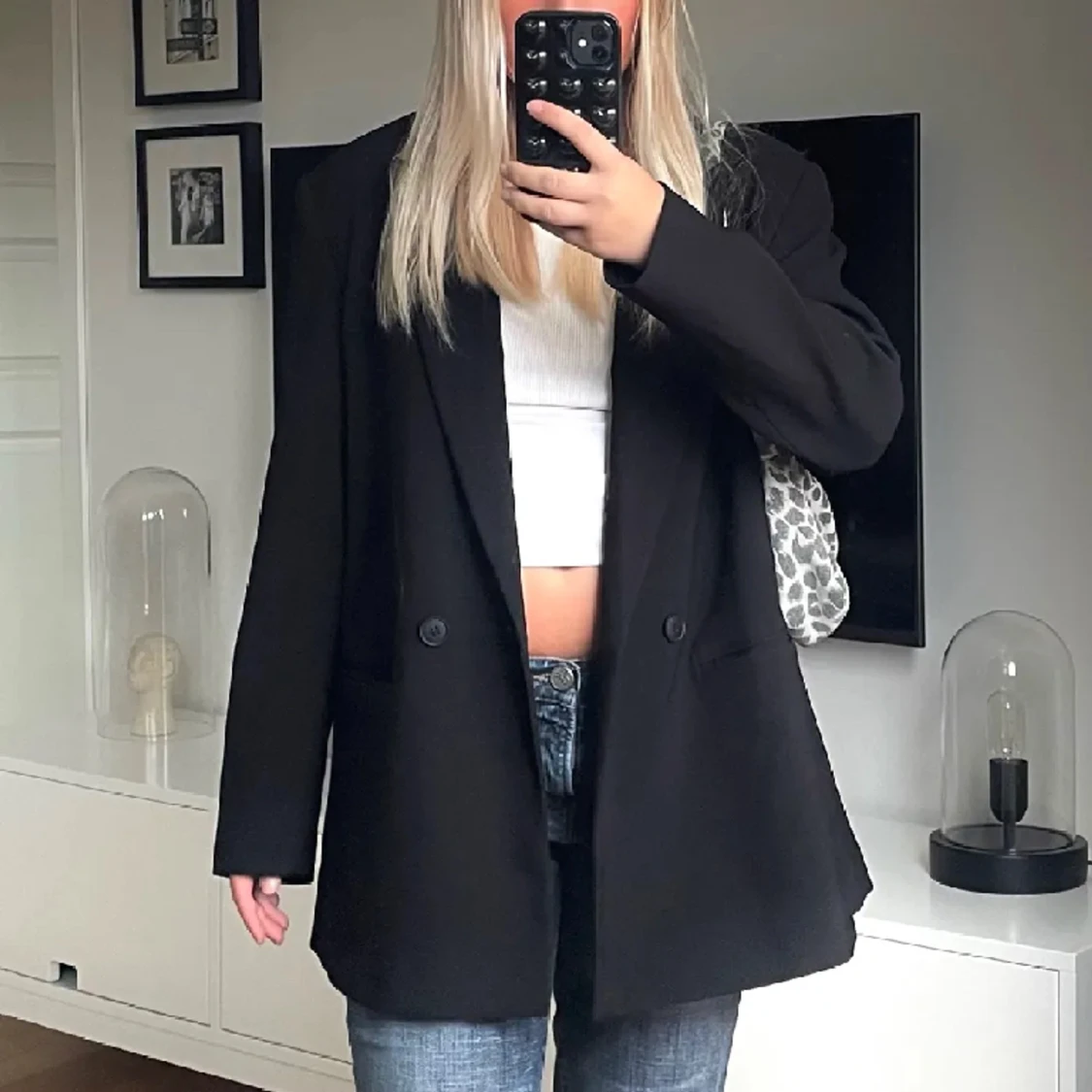 Oversized Svart Kavaj