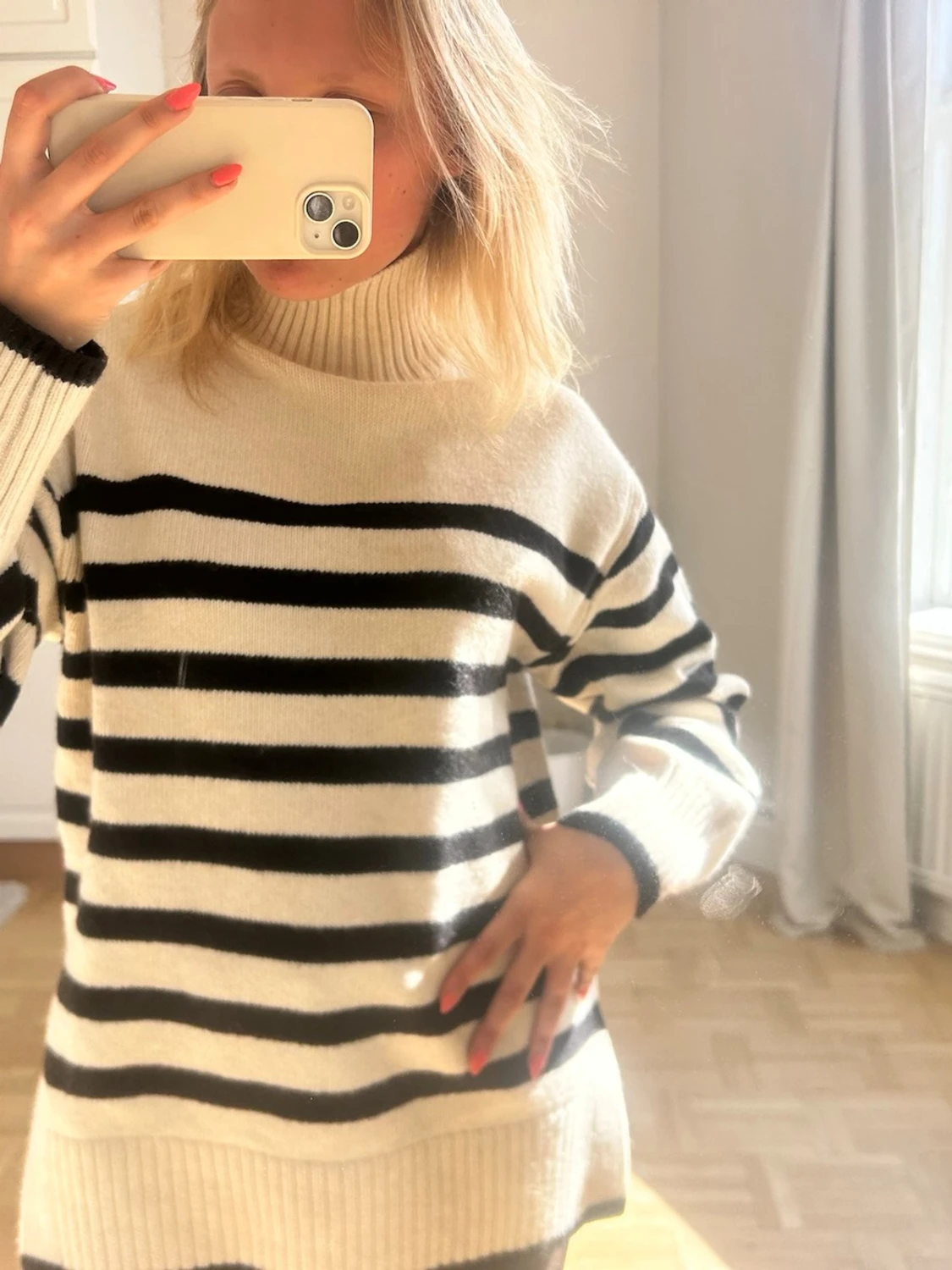 Beige och svart randig stickad tröja💖💖 - 2