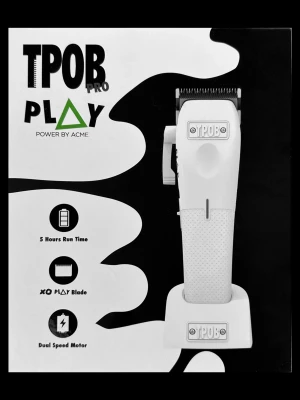 TPOB Play hårtrimmer vit - TPOB PLAY is our new Patented Modular Clipper — featured in our vibrant WHITEOUT Colourway Introducing the TPOB PLAY, our newest innovation featuring a Patented Modular Design built for performance, comfort, and customization. Powered by Constant Torque Technology, the PLAY automatically senses blade resistance and boosts motor speed, ensuring smooth, uninterrupted cutting with zero drag or stall. Patented ACME Motor with dual-speed settings (6000 – 7500 RPM Reservation  in Göteborg , Vanersborg