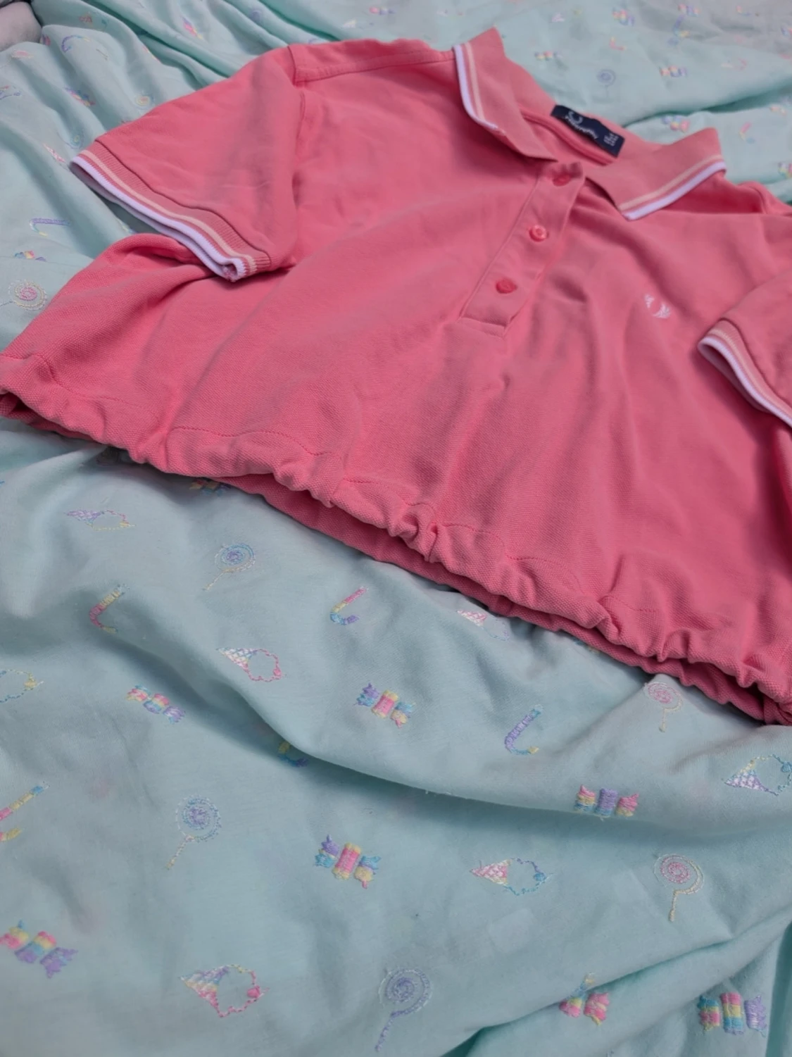 Rosa croppad pikétröja Fred Perry - 2