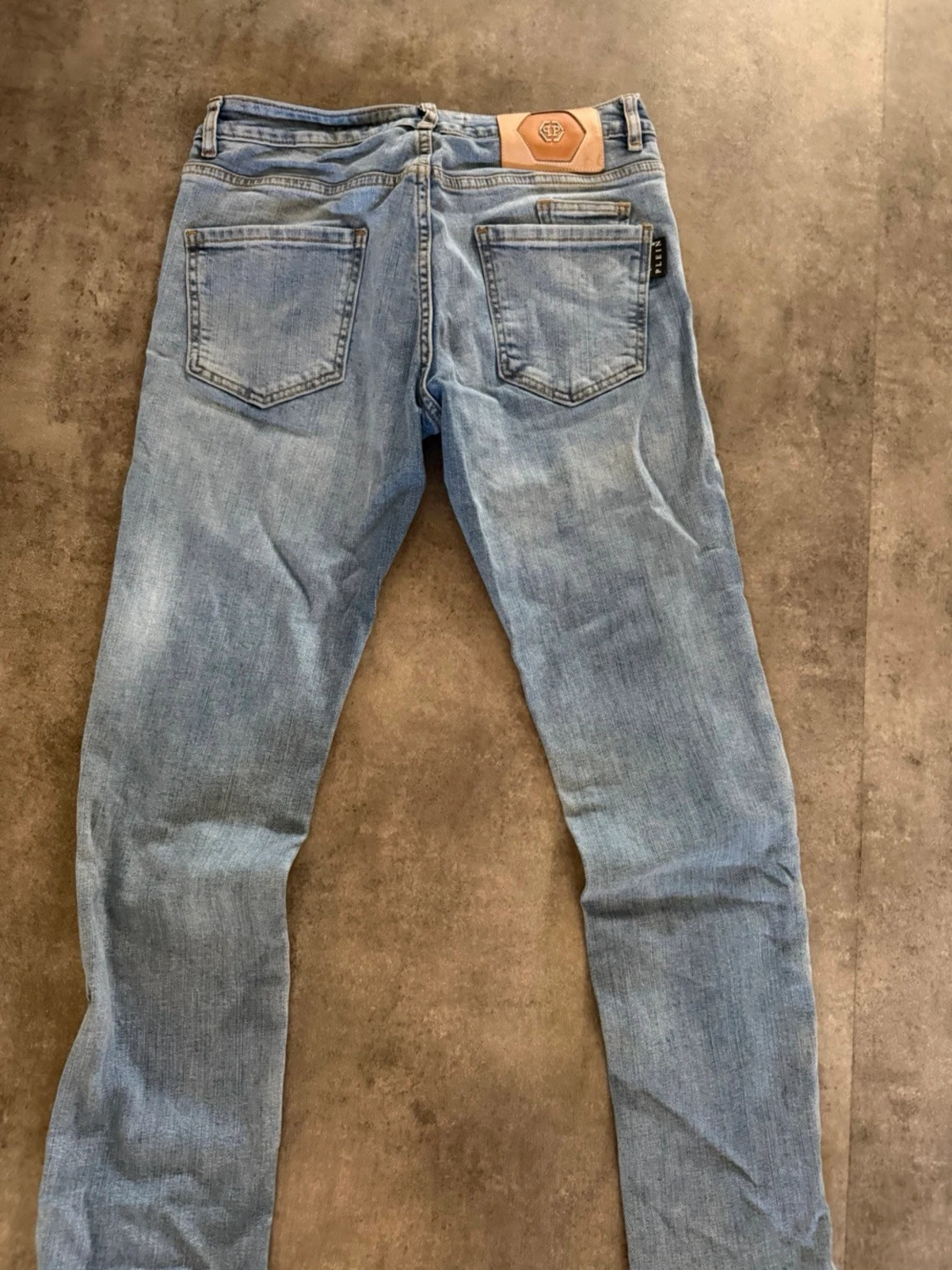 Ljusblå slim fit jeans från philipp plein  - 4