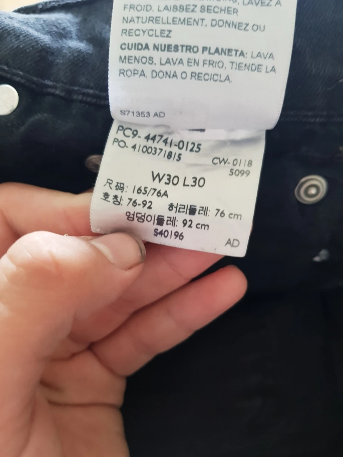 Levi's Denizen svarta jeans  - 6