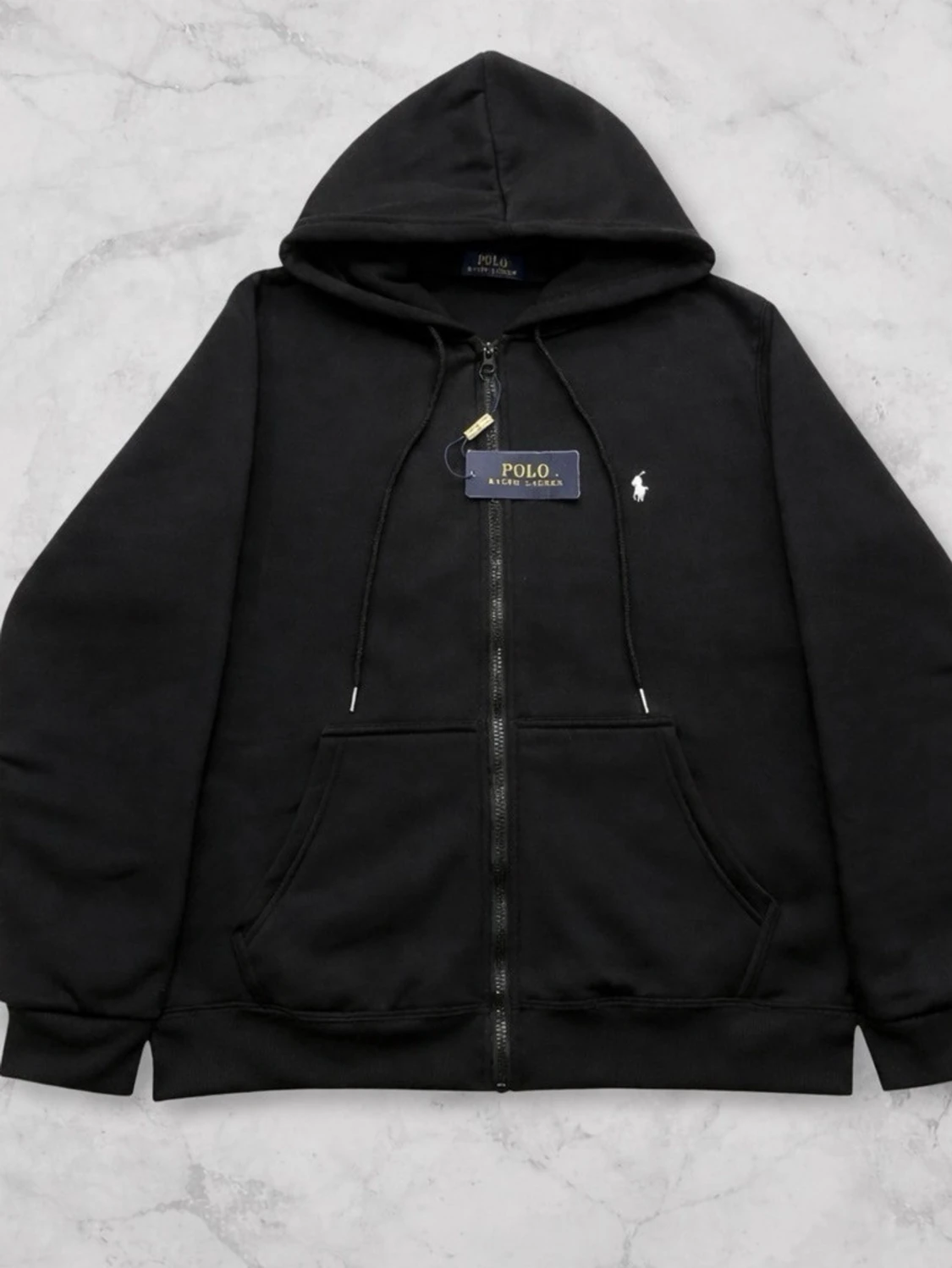 Svart polo Ralph lauren hoodie 