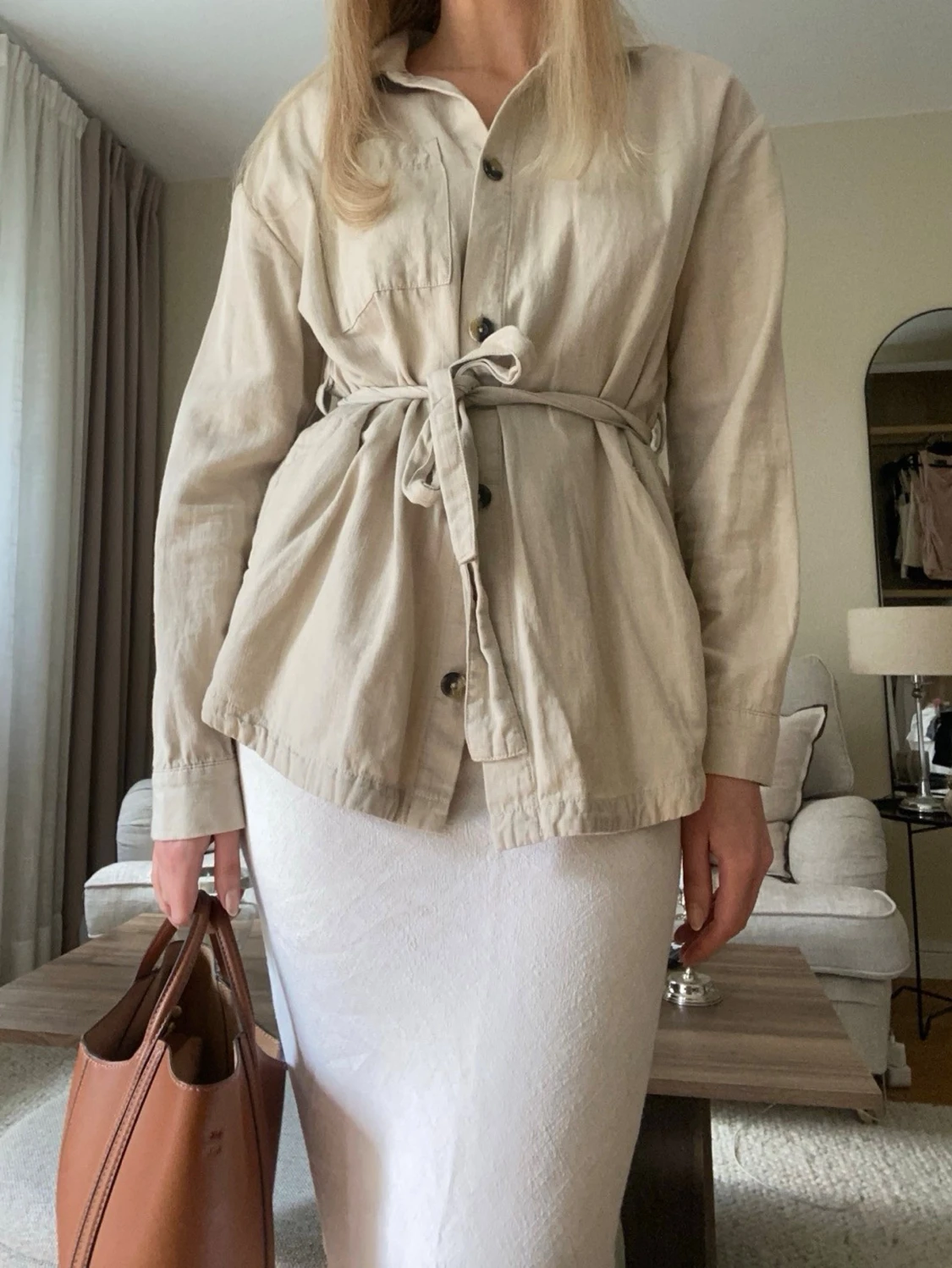 Superfin beige skjorta/jacka  - 2