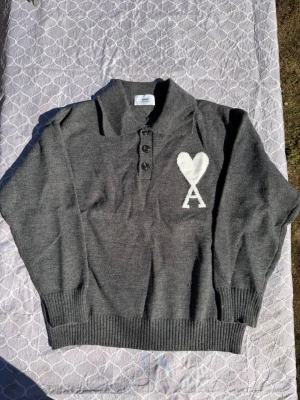 AMI Paris gray polo sweater - Size M, true to size. As new. Very comfortable and never worn