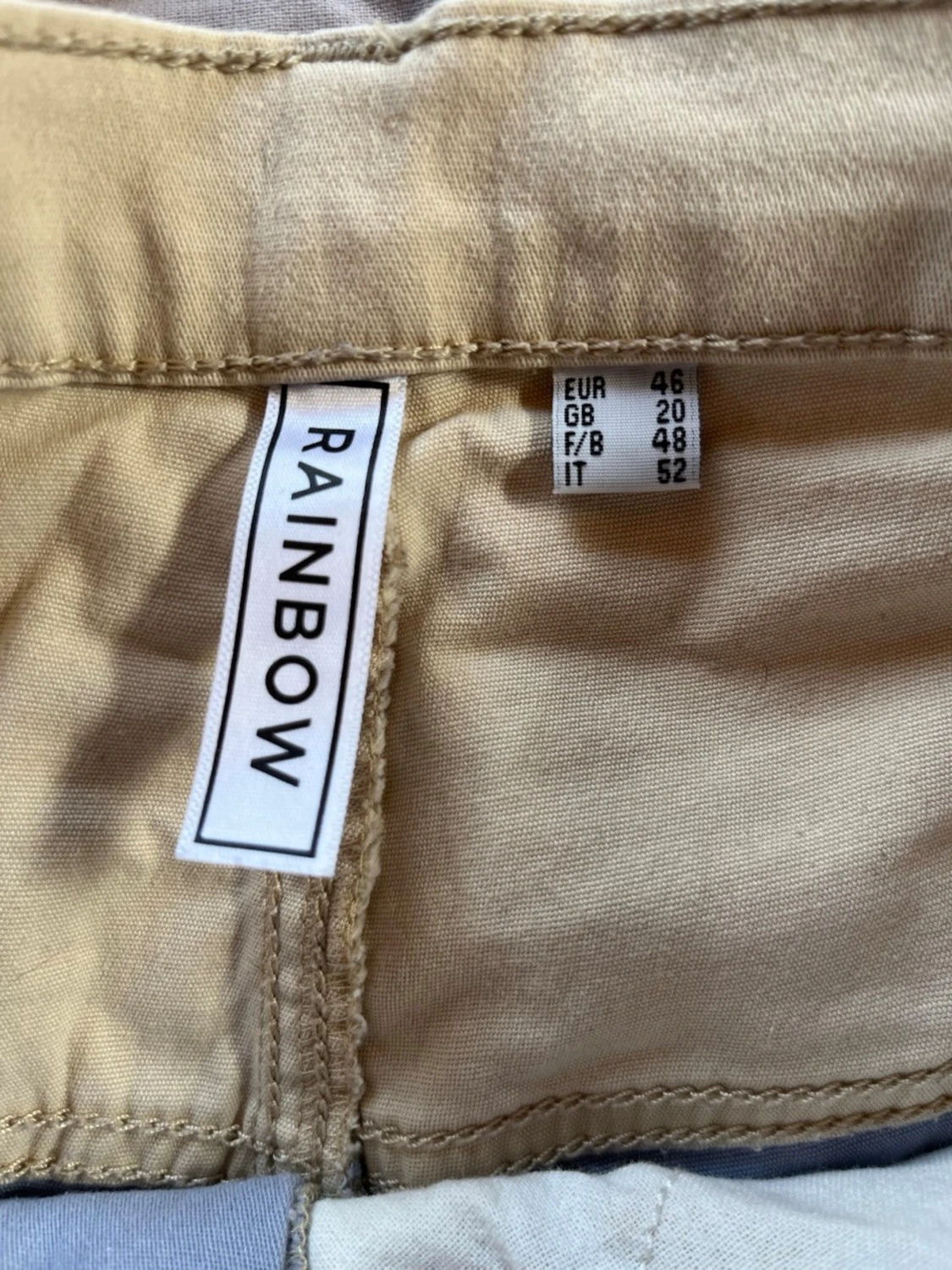 Patchwork jeans i beige och grå - 3