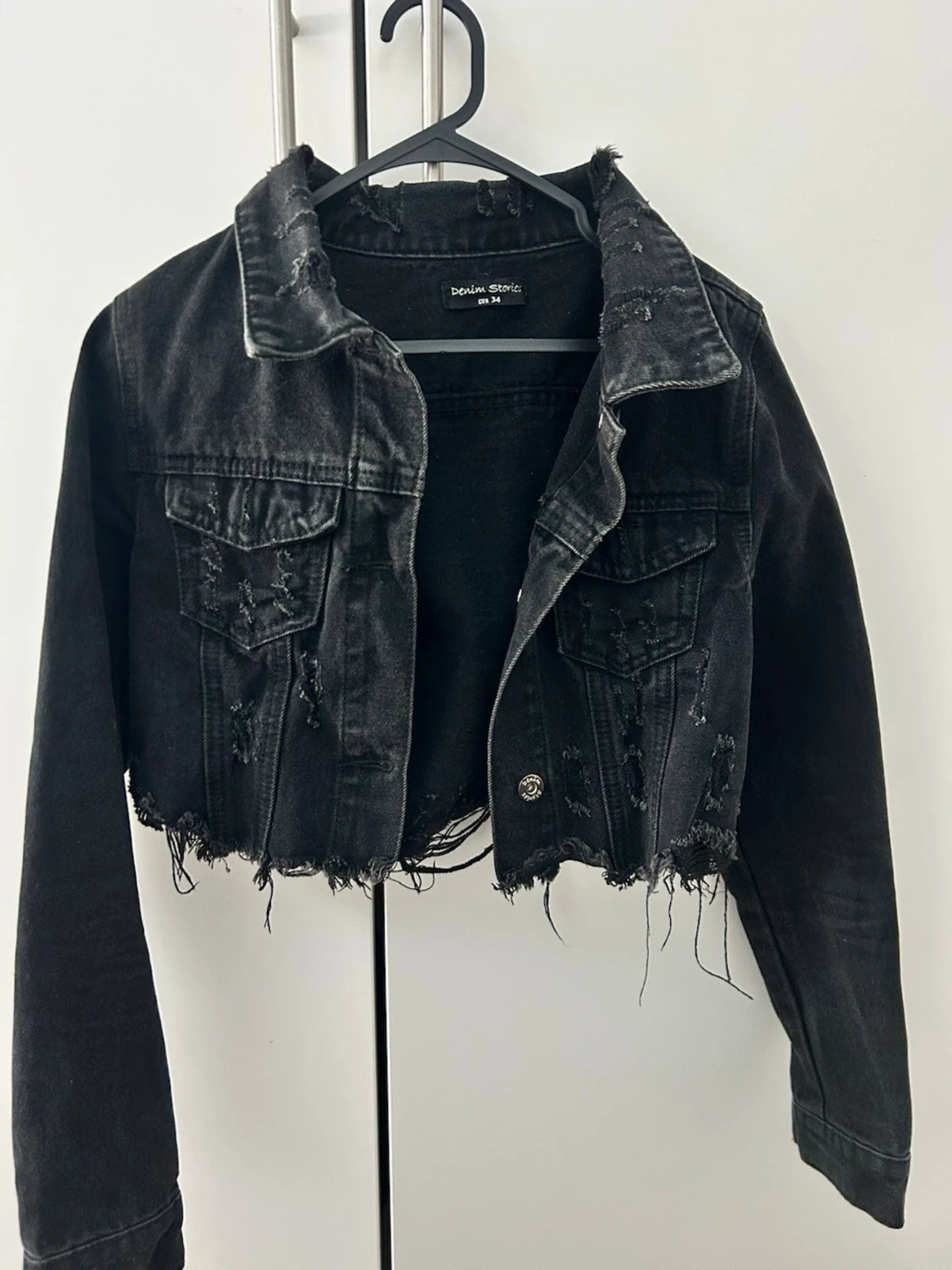 Svart croppad jeansjacka Denim Studio - 1