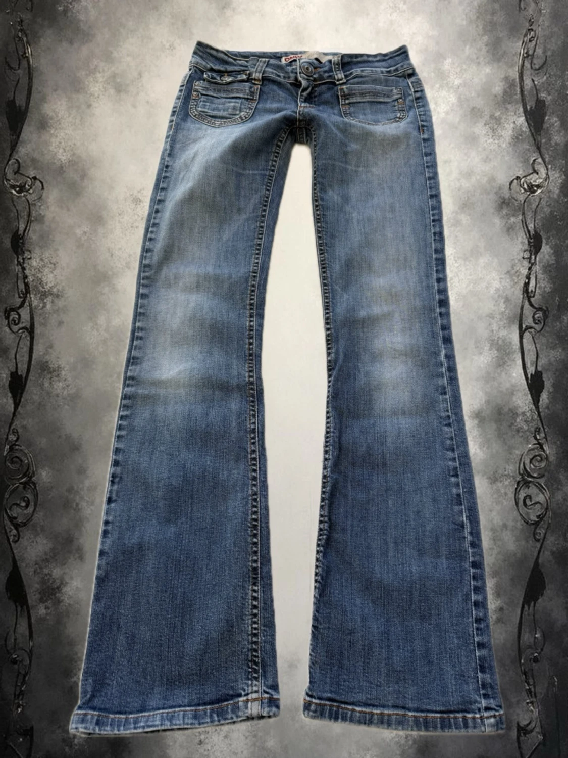 Blå bootcut jeans från only