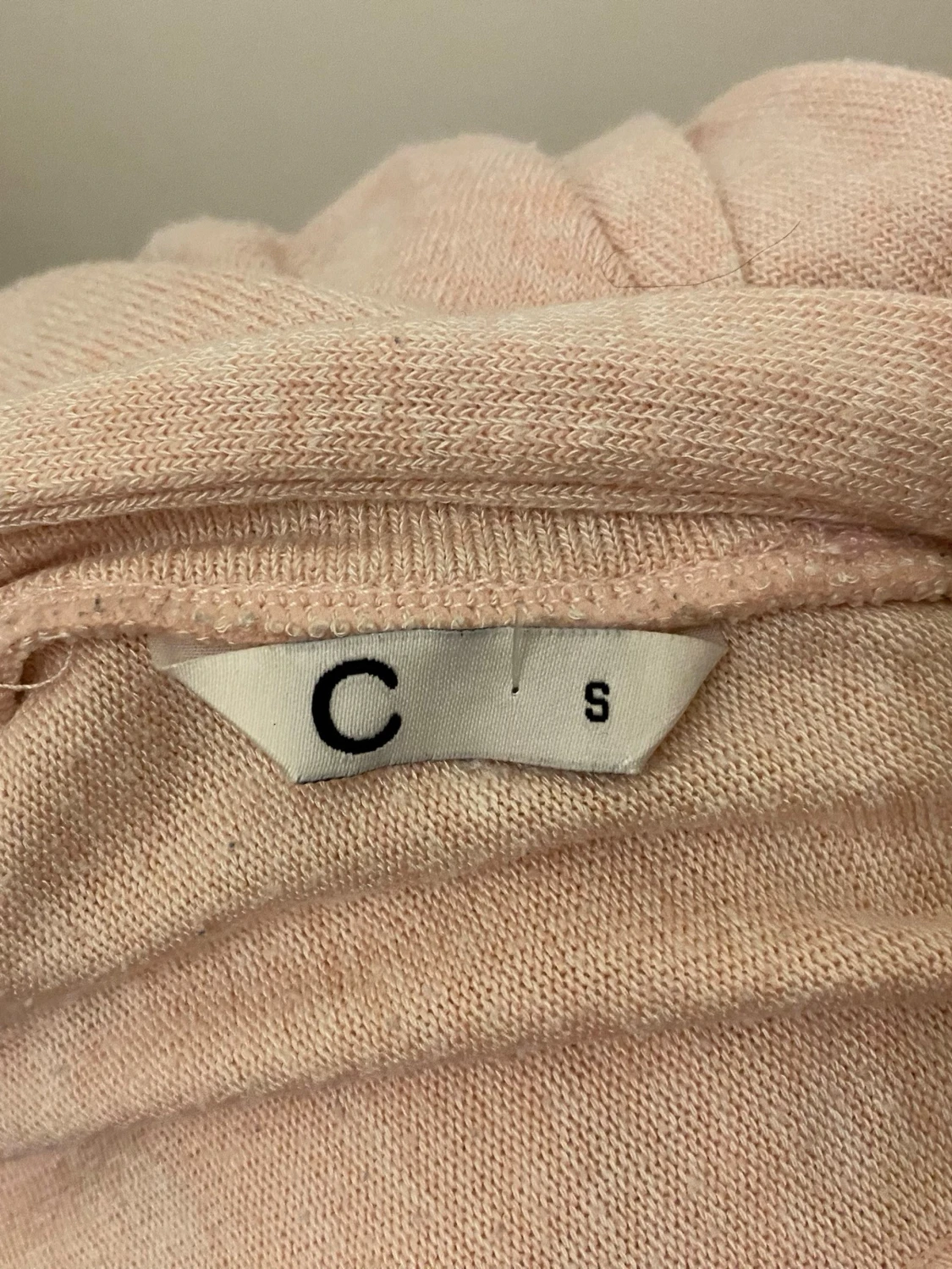 Ljusrosa tröja med V-ringning S - 2