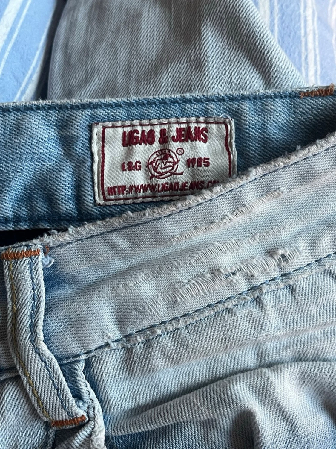 Ljusblå bootcut jeans  - 6