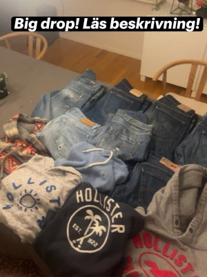 Drop - Stort drop på olika kläder som Hollister hoodies dondup eller andra feta jeans! Allt finns under 500 förutom ett par jeans!