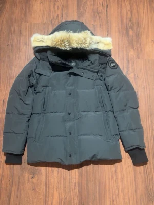 Canada Goose Wyndham - Säljer denna fräscha Canada Goose jacka med svart logga i färgen grå då den inte kommer till användning och ligger bara och samlar damm. Jackan är i 10/10 skick och har inga skador eller så, om du är intresserad eller har frågor så är det bara att höra av dig🤝