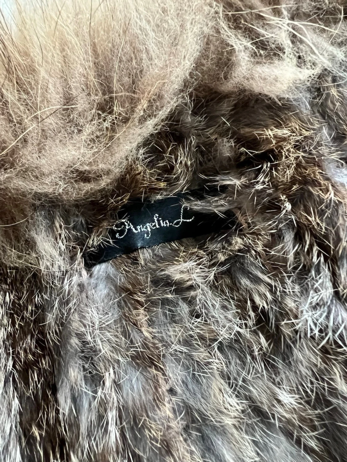 Brun pälsväst med fluffig krage - 4