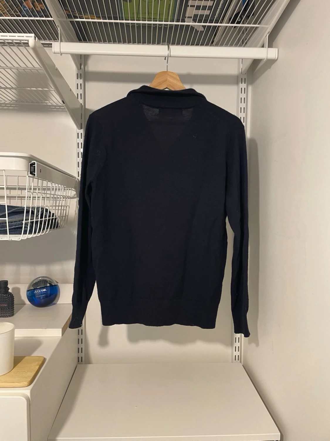 Mörkblå cashmere Zip Sayless - 1