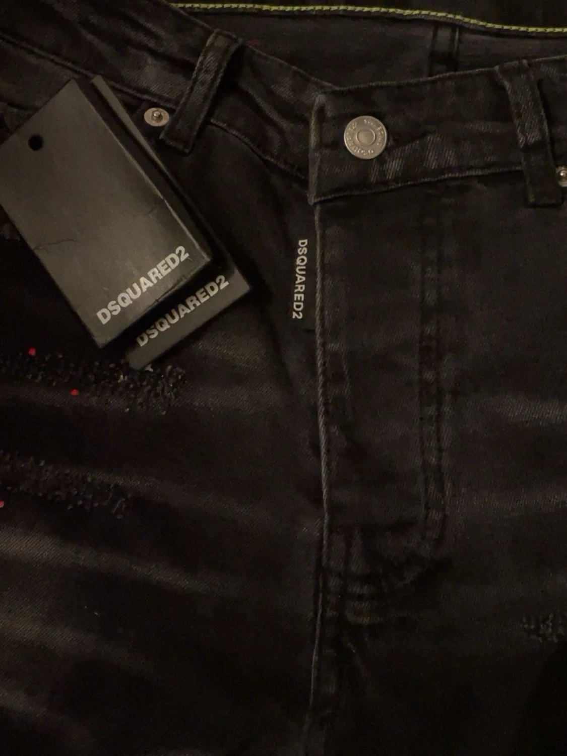 Svarta Dsquared2 jeans med detaljer - 4