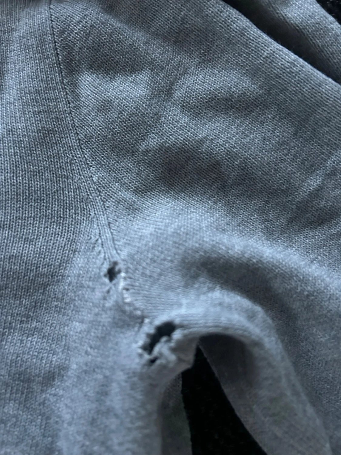 Ljusgrå  polo  ralf tröja med rund hals - 2