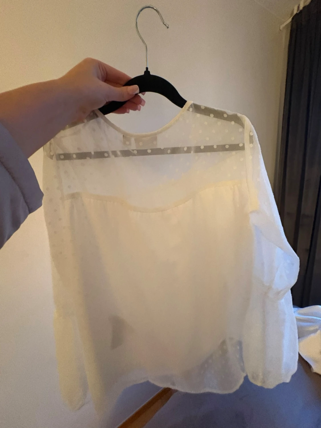 Vit transparent blus från VILA - 1