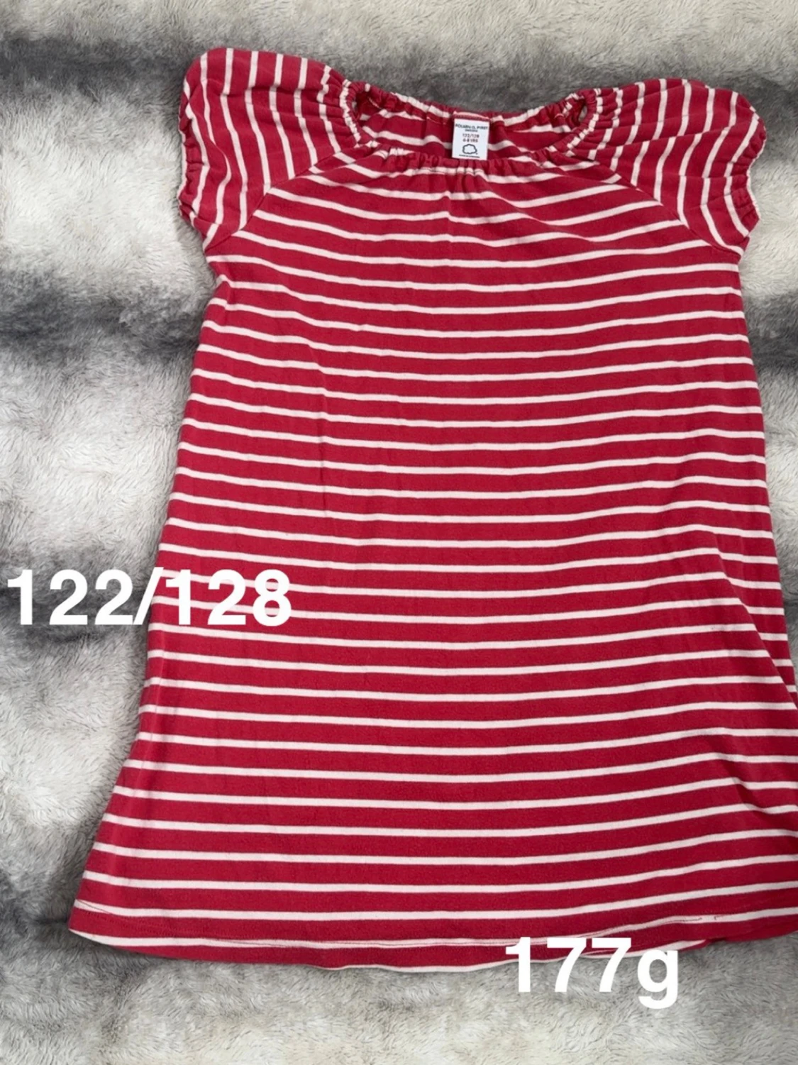 Röd- och vitrandig klänning Polarn o pyret 