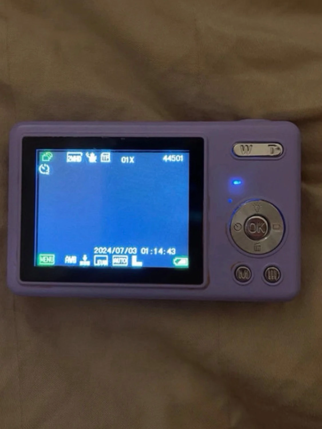 Lila digitalkamera 4K 27MP - 2