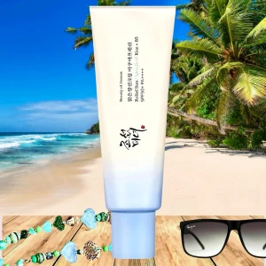 Beauty of Joseon Relief Sun Aqua Fresh! - Beauty of Joseon Relief Sun Aqua Fresh The RIce + B5 är senaste tillskottet i solskyddsserien & ger ett effektivt solskydd som ger ett högt skydd mot både UVA- och UVB-strålar med SPF 50. Formulan har en tunn, snabbabsorberande konsistens som inte lämnar någon vit hinna & är parfymfri vilket gör den perfekt för alla hudtyper. 50 ml. Plomberad med kartong.