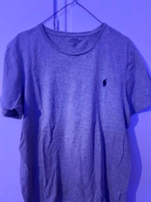 Grå t-shirt från Polo Ralph Lauren - Klassisk grå t-shirt från Polo Ralph Lauren med rund halsringning och diskret broderad logga på bröstet. Modellen är normal i passformen och tillverkad i mjuk bomull som känns skön mot huden. Perfekt basplagg till garderoben.