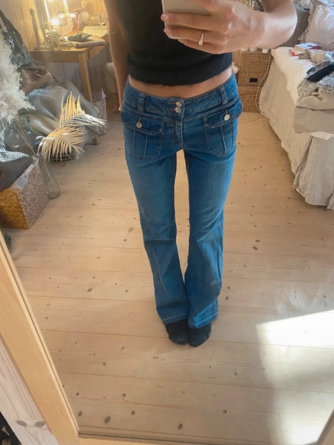 Lågmidjade jeans